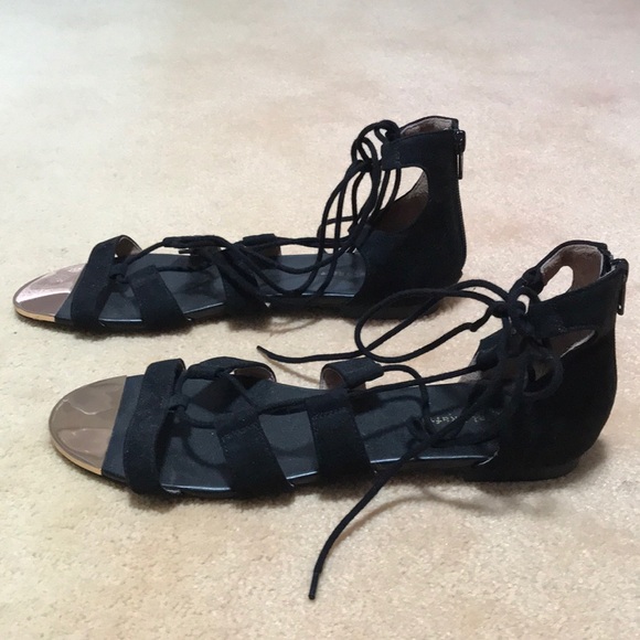 ORIENTAL TRAFFIC Faux Suede Gladiator Sandals - Picture 4 of 11